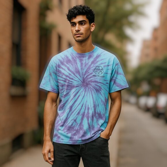 2 for/$30 Comfort Colors Tusk & Trunk Apparel Cotton Tie Die Tee Shirt Size L - Picture 7 of 11